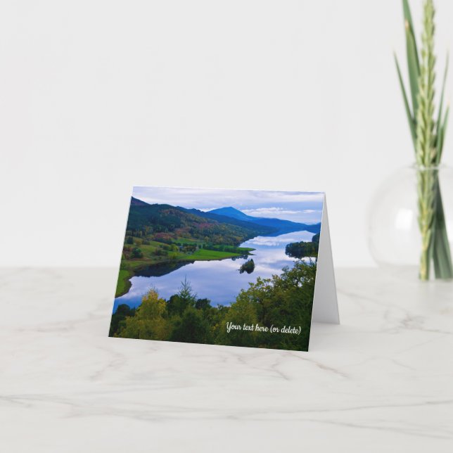 Agradecimiento Tarjeta de Loch Tummel desde Queen's View (Anverso)