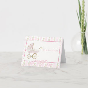 Agradecimiento Tarjeta de lugar floral para niña sureña elegante