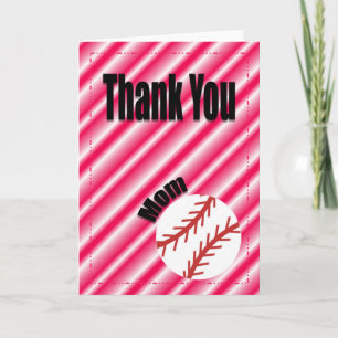 Agradecimiento Tarjeta de mamá del equipo de béisbol