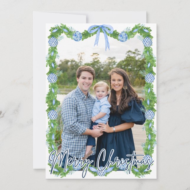 Agradecimiento Tarjeta de marco azul de la Marina de Guerra de ho (Anverso)