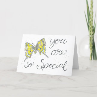 Agradecimiento Tarjeta de mariposa acuarela