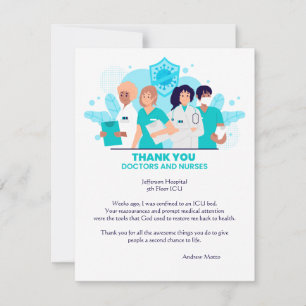 Agradecimiento Tarjeta de Médicas y enfermeras