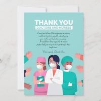 Tarjeta de Médicas y enfermeras