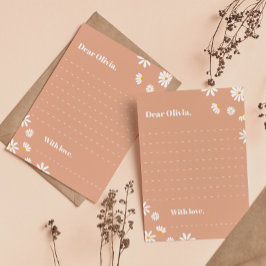 Agradecimiento Tarjeta de mensaje Boho Daisy Birthday Time Capsul