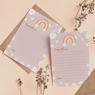 Agradecimiento Tarjeta de mensaje Boho Rainbow Daisy Time Capsule