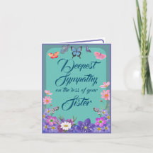 Tarjeta De Mensaje De Condolencia Floral Para La P