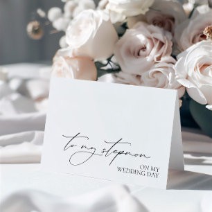 Agradecimiento Tarjeta de mensaje de día de bodas "A mi madrastra