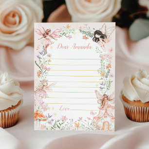 Agradecimiento Tarjeta de mensaje Fairy Garden Time Capsule Note