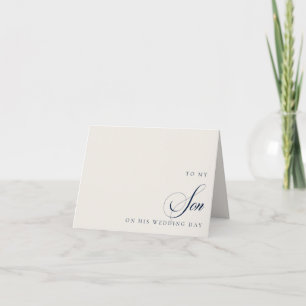 Agradecimiento Tarjeta de mensaje para mi hijo el día de su boda