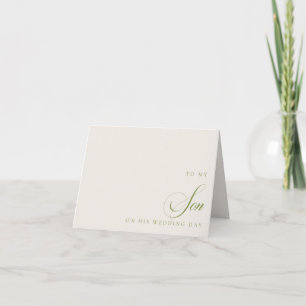 Agradecimiento Tarjeta de mensaje para mi hijo en su día de bodas