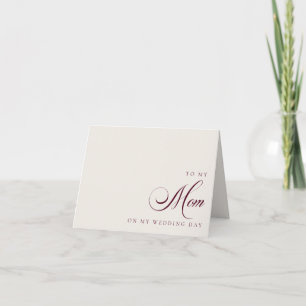 Agradecimiento Tarjeta de mensaje para mi mamá el día de mi boda