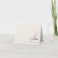 Tarjeta de mensaje para mi tía el día de mi boda