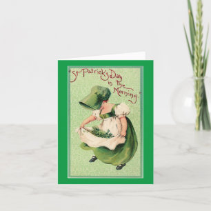 Agradecimiento Tarjeta de Miss Irlandesa Viñeta St.Pat