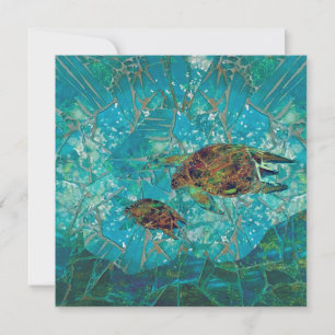 Agradecimiento Tarjeta de mosaico plana y sobre