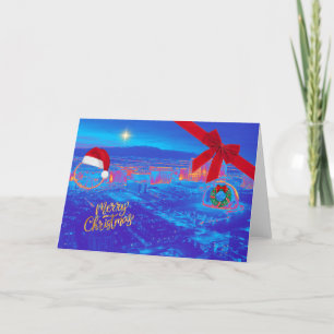 Agradecimiento Tarjeta de Navidad Blue Las Vegas
