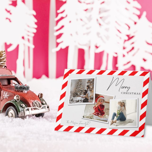 Agradecimiento Tarjeta de Navidad con estilo de correo aéreo con  (Subido por el creador)