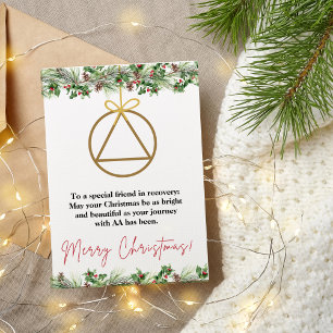 Agradecimiento Tarjeta de navidad de apoyo Sober, tarjeta de salu