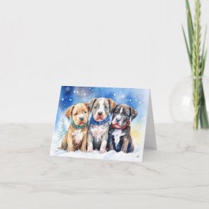 Agradecimiento Tarjeta de navidad de cachorro