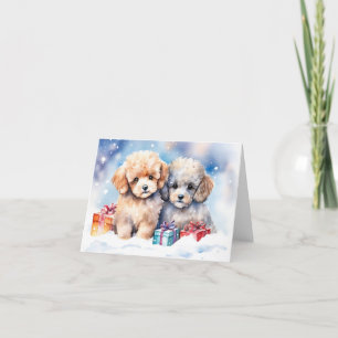Agradecimiento Tarjeta de navidad de cachorro