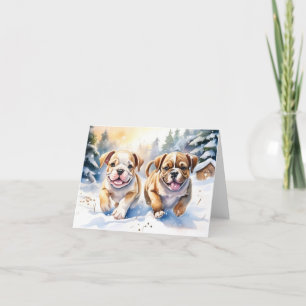 Agradecimiento Tarjeta de navidad de cachorro