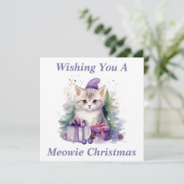 Agradecimiento Tarjeta de Navidad de Gatito