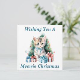 Agradecimiento Tarjeta de Navidad de Gatito