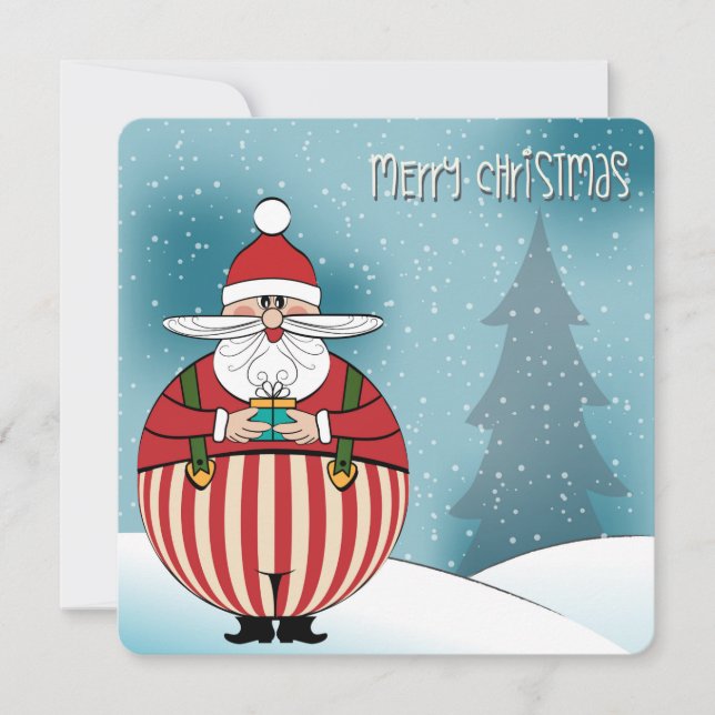 Agradecimiento Tarjeta de Navidad de Papá Noel (Anverso)