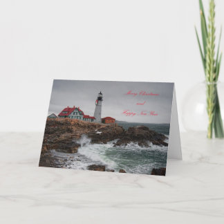 Agradecimiento Tarjeta de Navidad de Portland Head Light