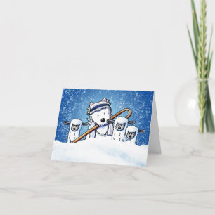 Agradecimiento Tarjeta de Navidad de Westie Pastor y Oveja