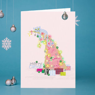 Agradecimiento Tarjeta de Navidad del árbol de Catmus