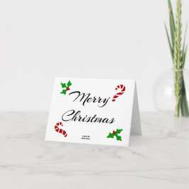 Agradecimiento Tarjeta de Navidad Deseos Pequeña