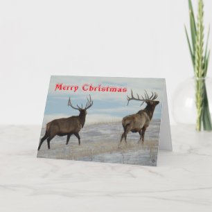 Agradecimiento Tarjeta de Navidad E57 Grandes Toros en Nieve