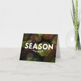 Agradecimiento Tarjeta de Navidad en Blanco de la Temporada