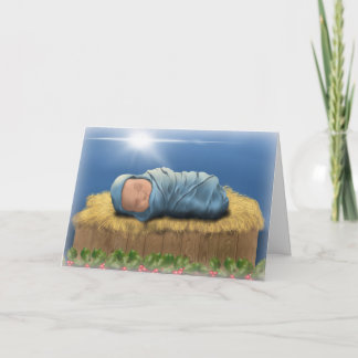 Agradecimiento Tarjeta de Navidad en el pesebre