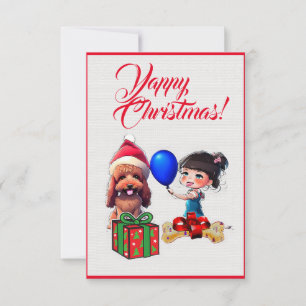 Agradecimiento Tarjeta de Navidad Fácil de Personalizar de Perrit