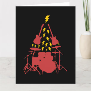 Agradecimiento Tarjeta de navidad ideal rockeros - árbol navideño