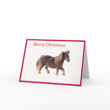 Tarjeta de Navidad Minise Horse Merry