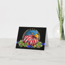 Tarjeta de Navidad Patriótica del Águila Americana