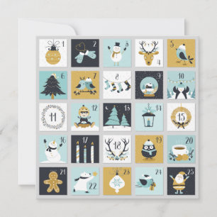 Agradecimiento Tarjeta de Navidad Personalizable de Adviento