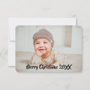 Agradecimiento Tarjeta de Navidad personalizada de la foto de