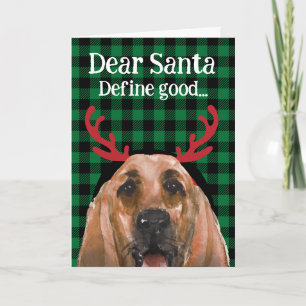 Agradecimiento Tarjeta de Navidad personalizada de tu Bloodhound
