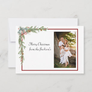 Agradecimiento Tarjeta de Navidad plana personalizada