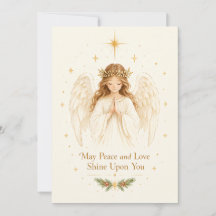 Tarjeta de Navidad Que la Paz y el Amor Brillen So