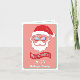 Agradecimiento Tarjeta de Navidades al estilo Hipster de Santa
