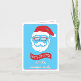 Agradecimiento Tarjeta de Navidades al estilo Hipster de Santa