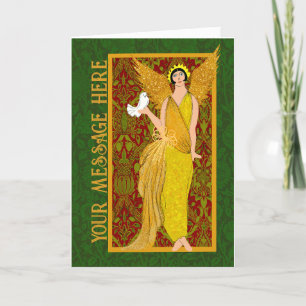 Agradecimiento Tarjeta de Navidades Art Nouveau William Morris Re