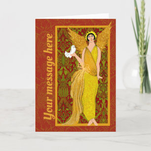 Agradecimiento Tarjeta de Navidades Art Nouveau William Morris Re