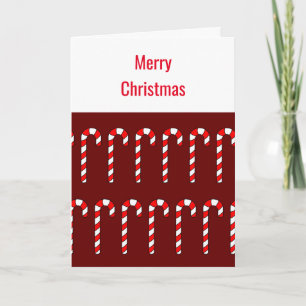 Agradecimiento Tarjeta de Navidades Candy Cane