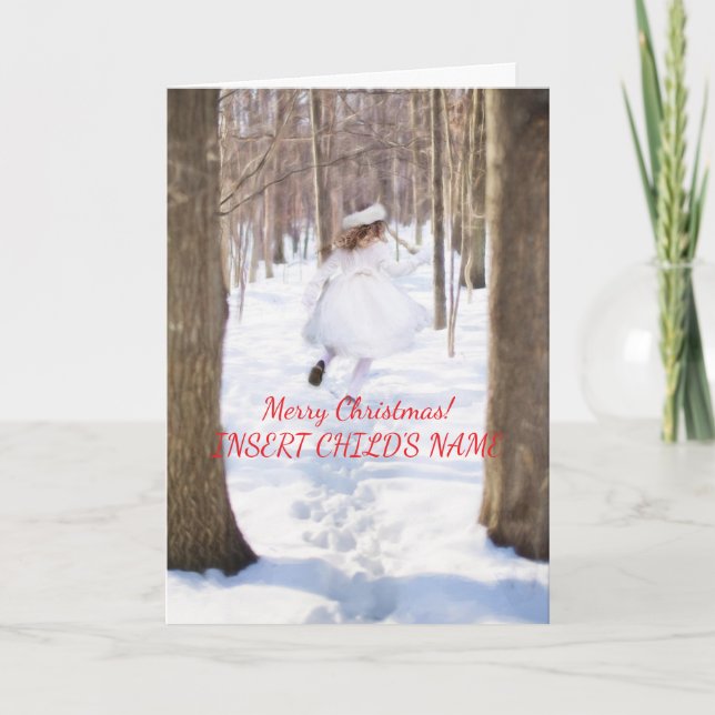 AGRADECIMIENTO TARJETA DE NAVIDADES CHICAS DE NIEVE (Anverso)