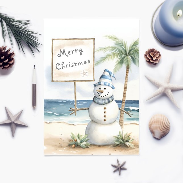 Agradecimiento Tarjeta de Navidades costeros personalizada (Subido por el creador)